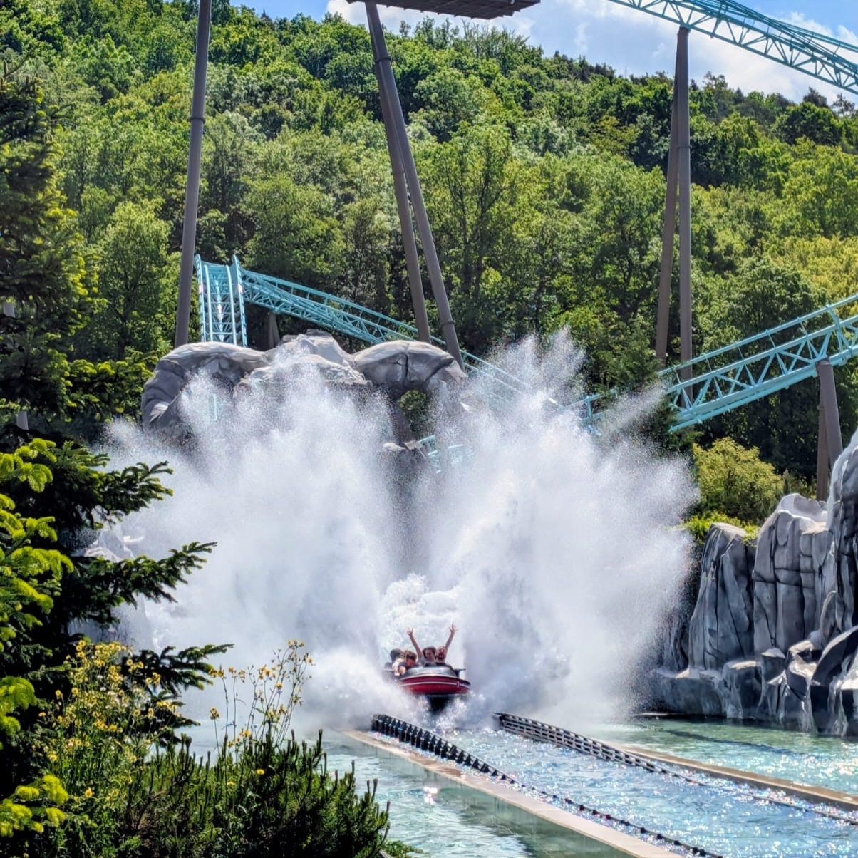 Krampus Expedition - short watercoaster from Mack Rides with amazing theming. 

Come and join our community the probably wettest place on the web! Prepare to get soaked!

#watercoaster #themepark #amazingtheming #wildwaterride #waterfun